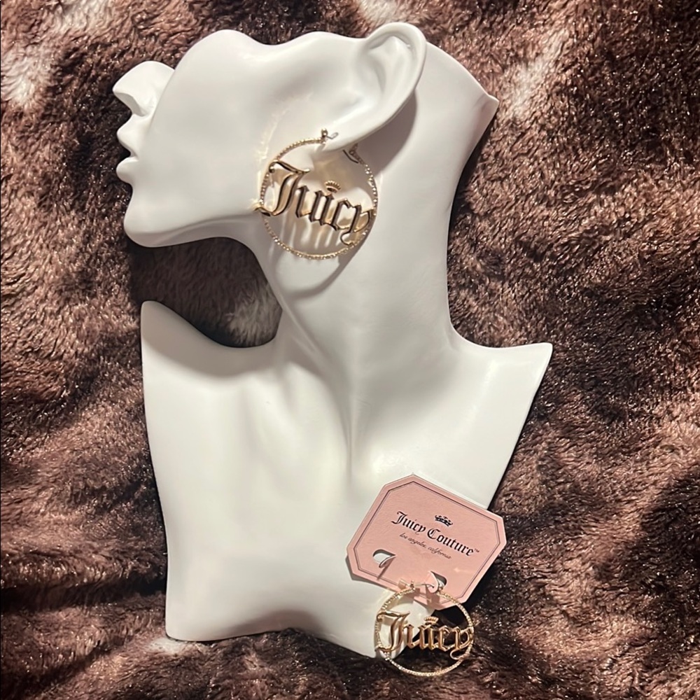 Juicy Couture Gold Statement Earrings